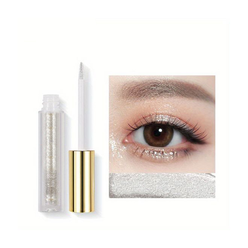 Lentejuelas nacaradas Sombra de ojos líquida Barra de gusano de seda acostada