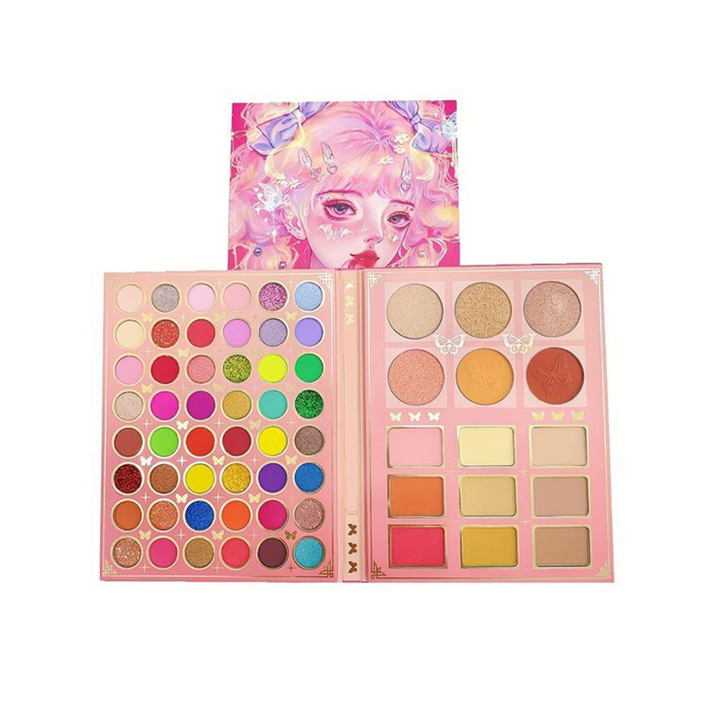 Paleta de sombras de ojos multifuncional linda de 63 colores