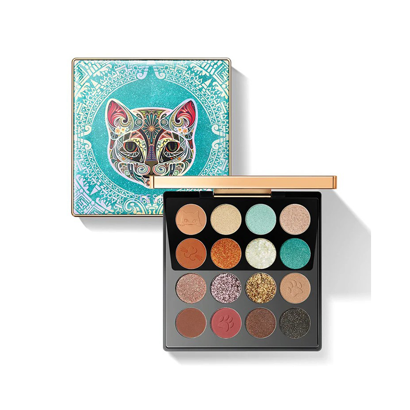 Paleta de sombras de ojos con brillo mate y brillo de 16 colores