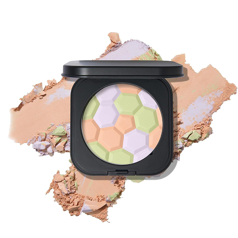 Polvo fijador radiante prensado corrector de color