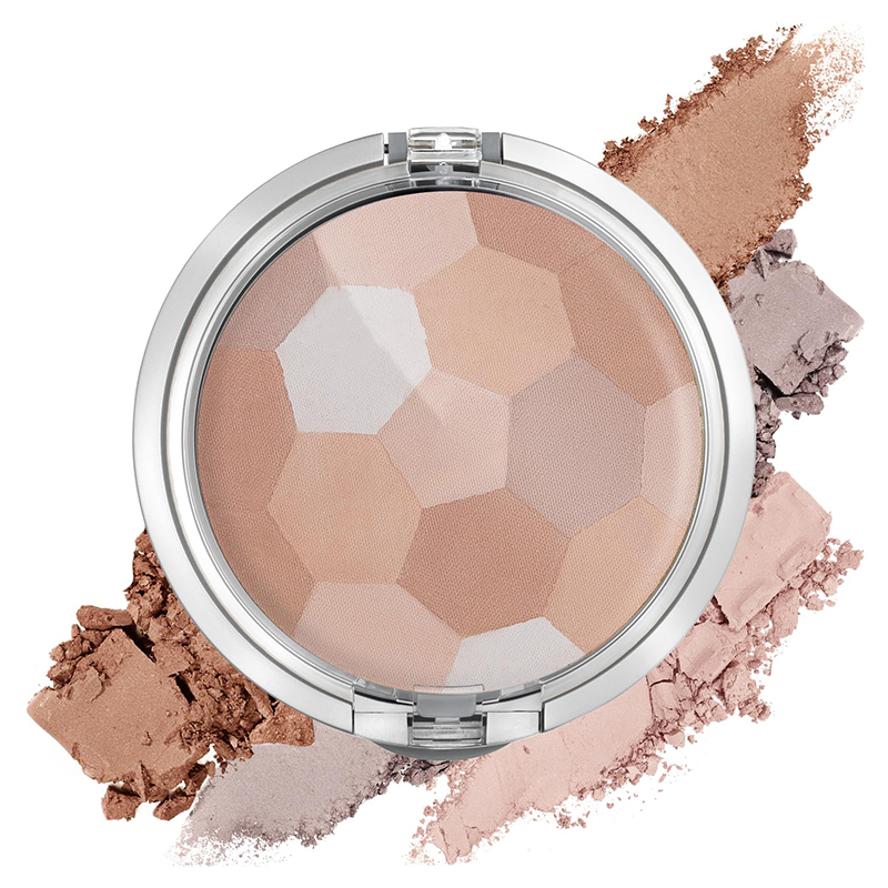 Paleta de polvos fijadores de acabado prensados ​​multicolores