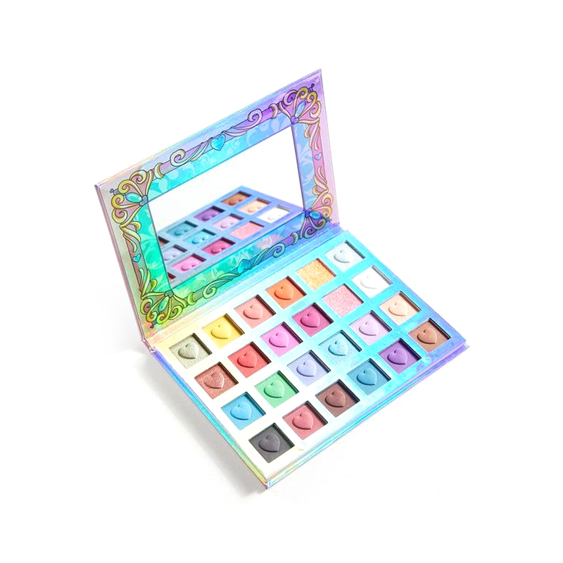 Paleta de sombras de ojos arcoíris hermosa de 24 colores