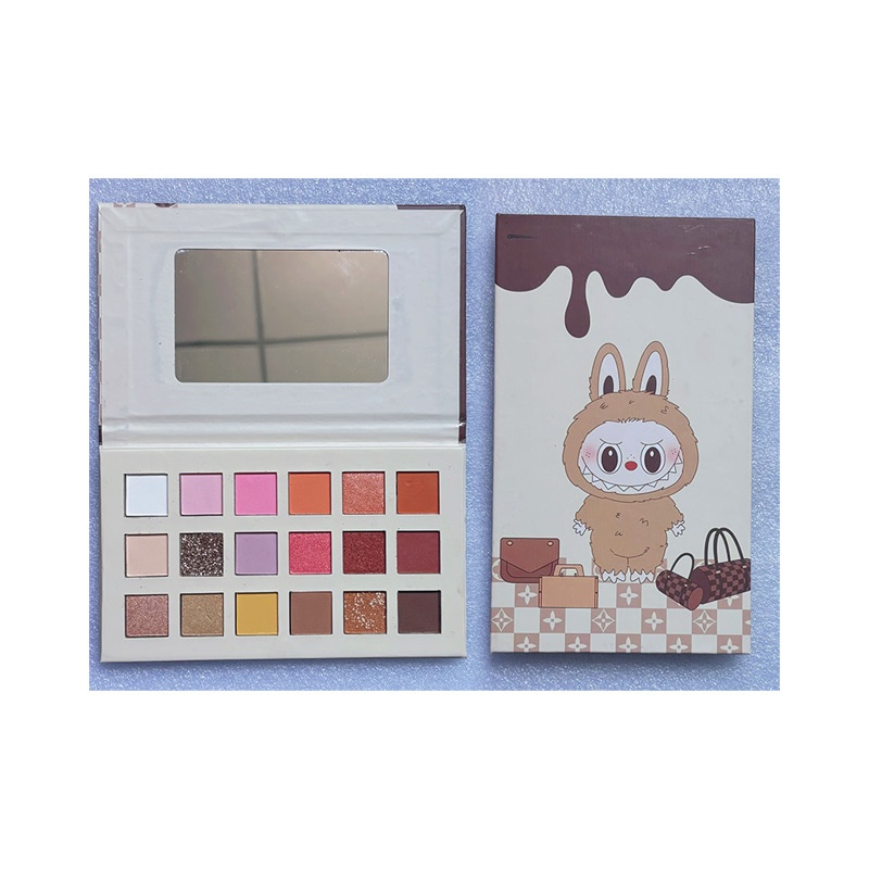 18 colores de sombra de ojos de larga duración en polvo y polvo