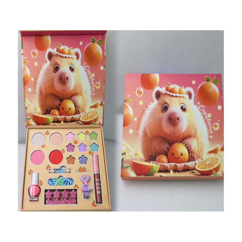 Caja de maquillaje multifuncional portátil con esmalte brillante